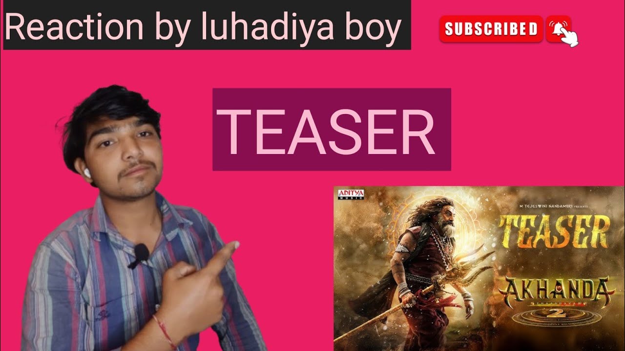 Akhanda 2 Teaser Thaandavam | Blasting Roar | Hindi | NBK | Balkrishna | Reaction by luhadiya boy 