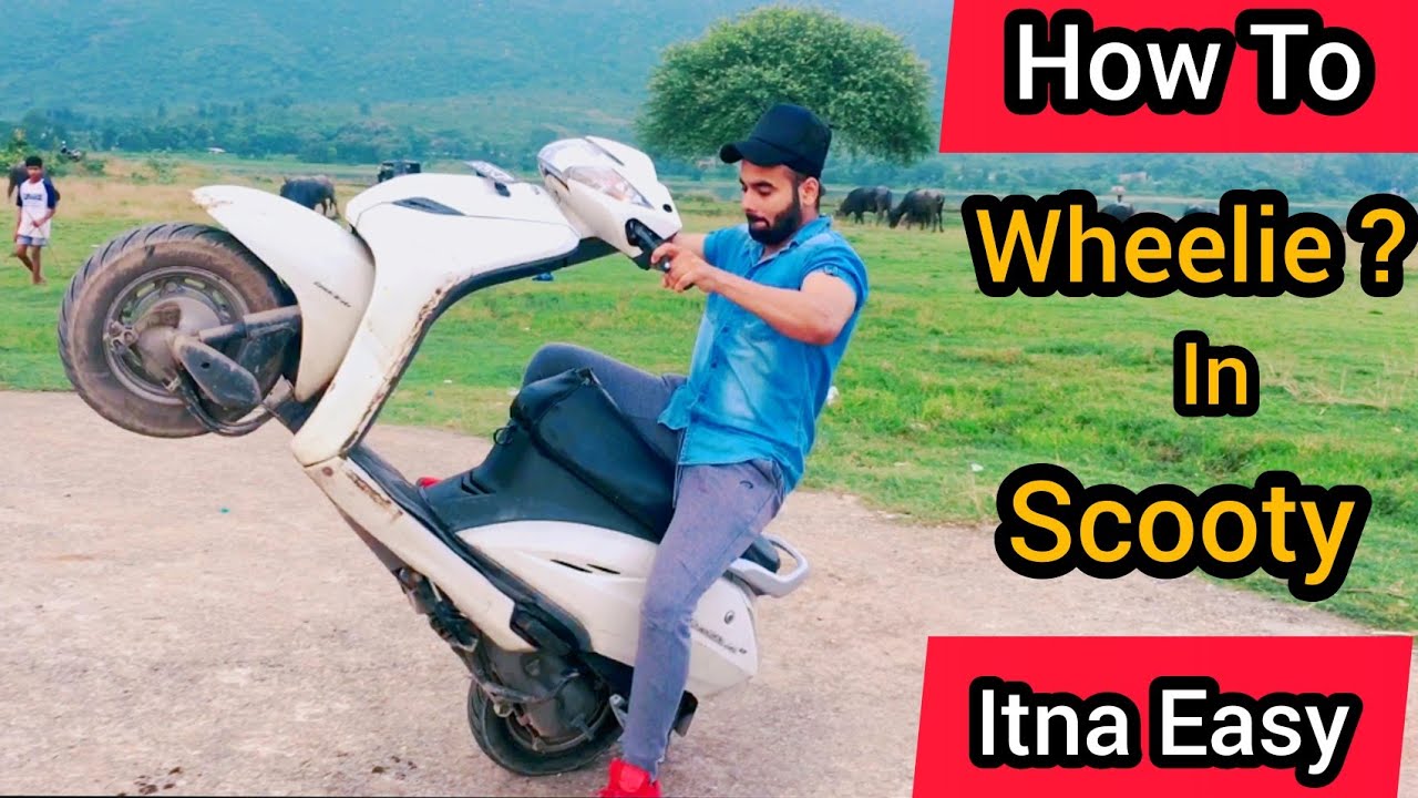 Learn Wheelie In Scooty || Easy Trick || Activa || Non Gear