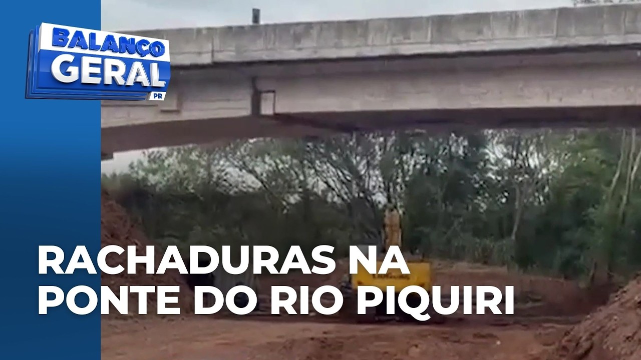 Rachaduras em pilares mantêm ponte fechada do Rio Piquiri, no PR