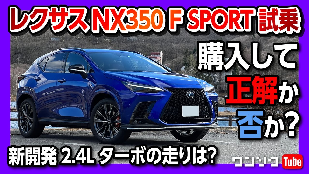 【購入して正解か否か?!】新型レクサスNX350 F SPORT試乗!! 新開発ターボの走りの評価はNX450h+･NX350hと比較してどう？ LEXUS NX乗り比べ試乗会 2021