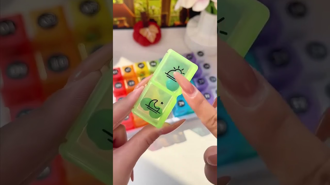 💊 Monthly AM/PM Pill Organizer &ndash; Twice-a-Day Medicine & Vitamin Storage with Stickers