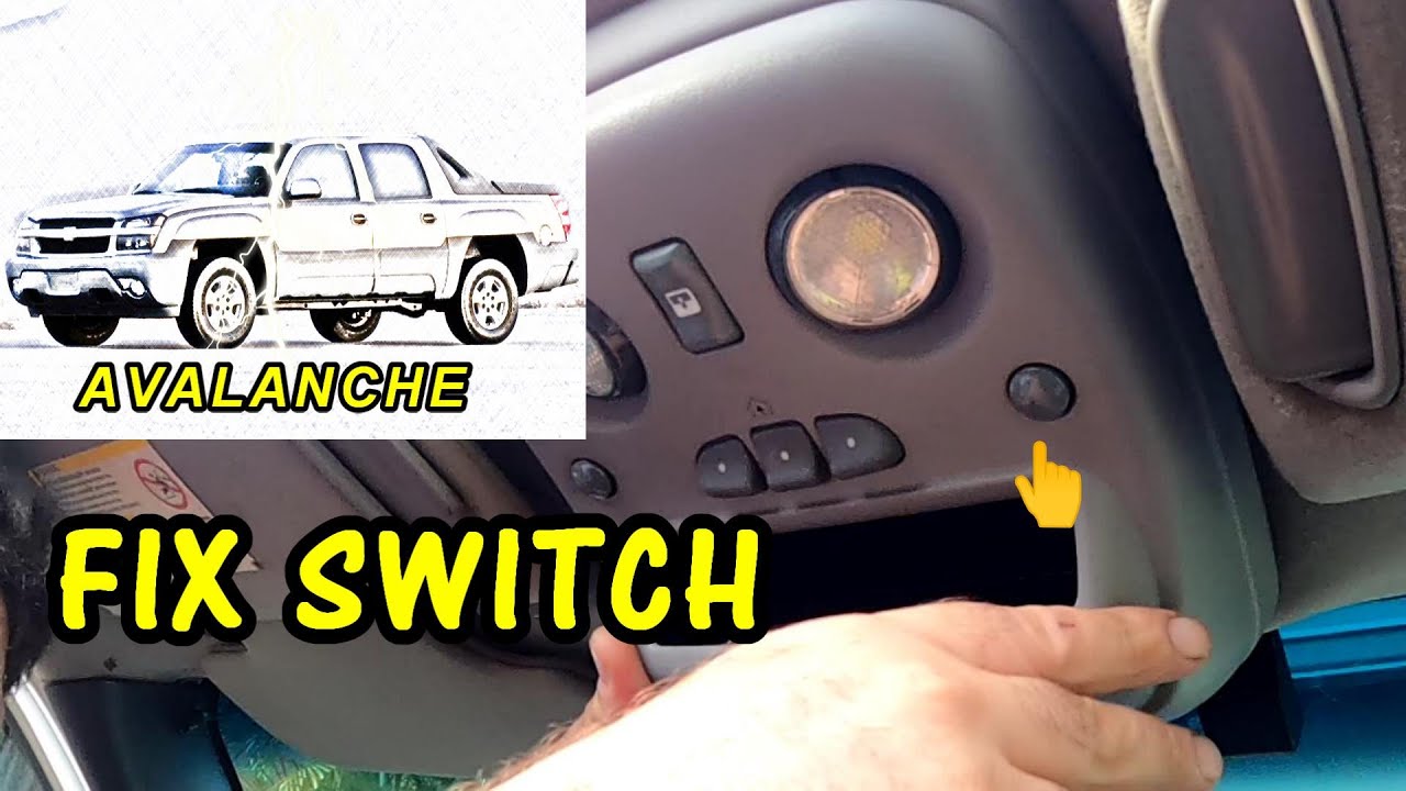 Исправление переключателя освещения центральной консоли над головой, Chevrolet Avalanche 1500 200...