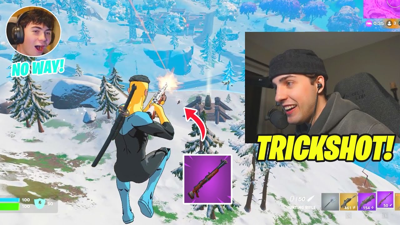 Bushszn Trickshots The Lobby W/ Archous