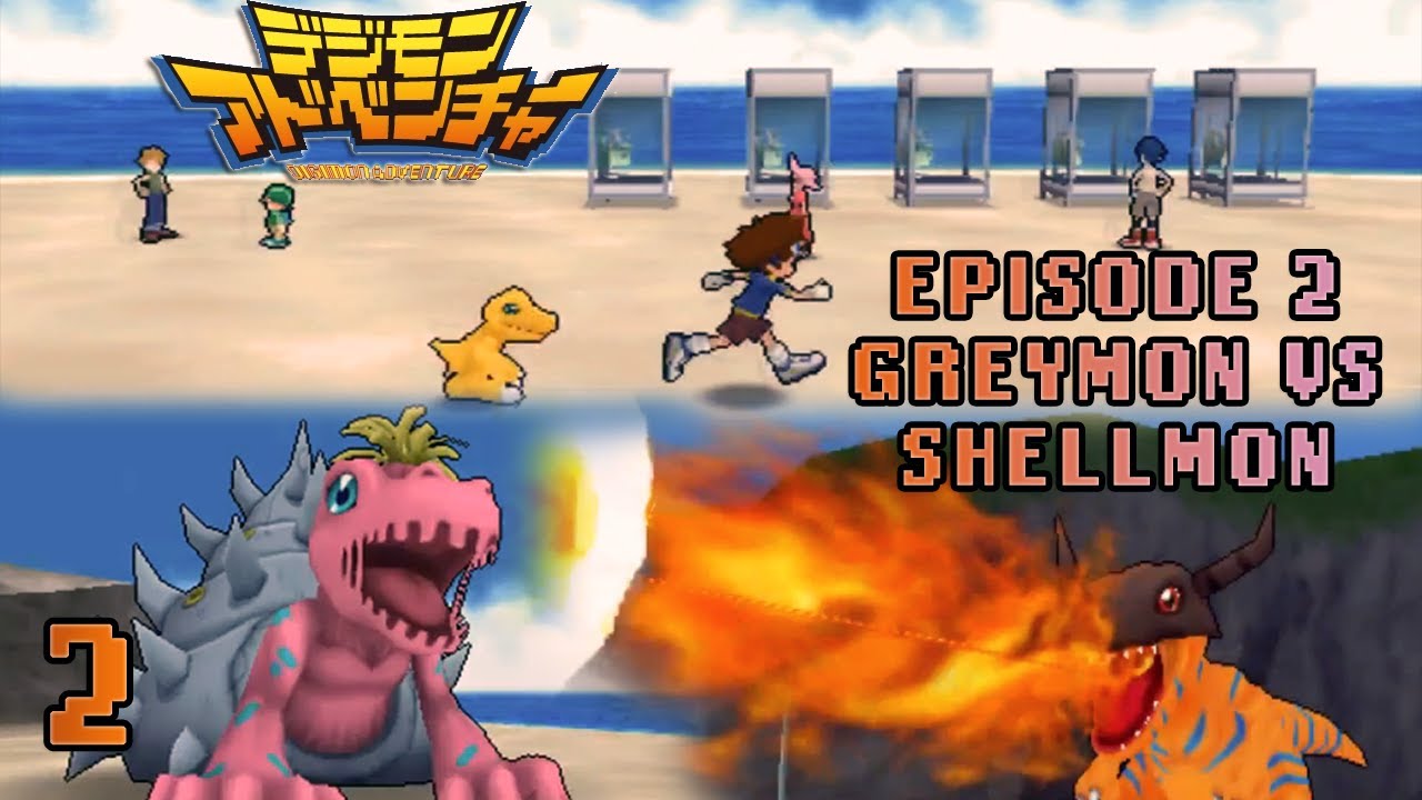 Digimon Adventure PSP - Walkthrough Episode 2 ~ Greymon vs Shellmon