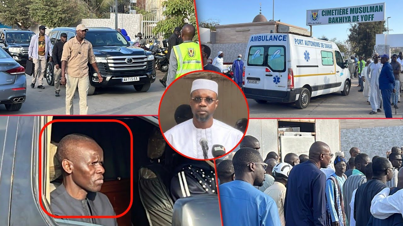 Scène émouvante : l’arrivée de Sonko à l’ent£rrement de la mère de Waly Diouf Bodiang