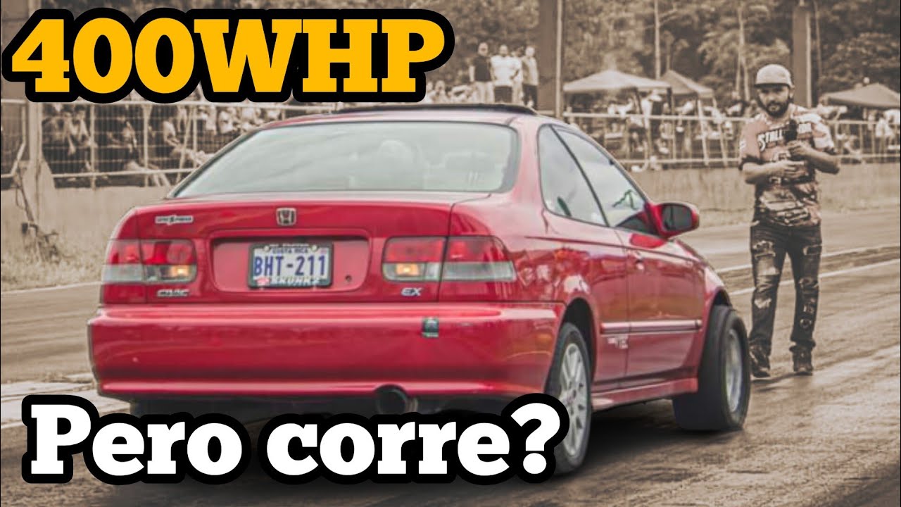 Caballos de fuerza VS tiempo en pista!!! arme este HONDA D16y8 con 400WHP toca pista pero...