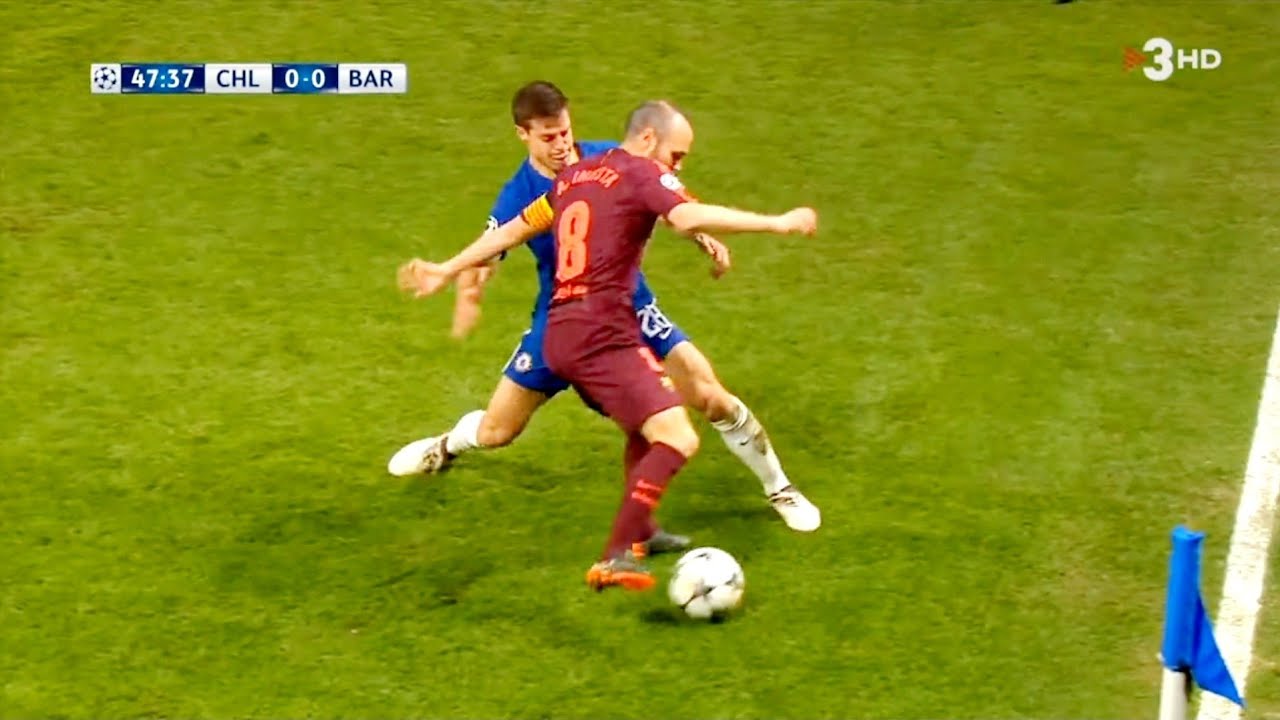 andrés iniesta vs chelsea • 2017/2018 away  (UCL) |HD 1080!⚡
