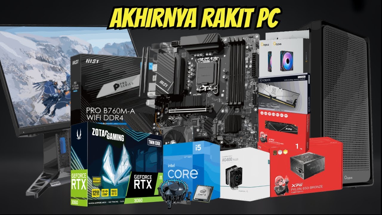 AKHIRNYA RAKIT PC SENDIRI !! | I5 12400F + RTX 3060 12GB