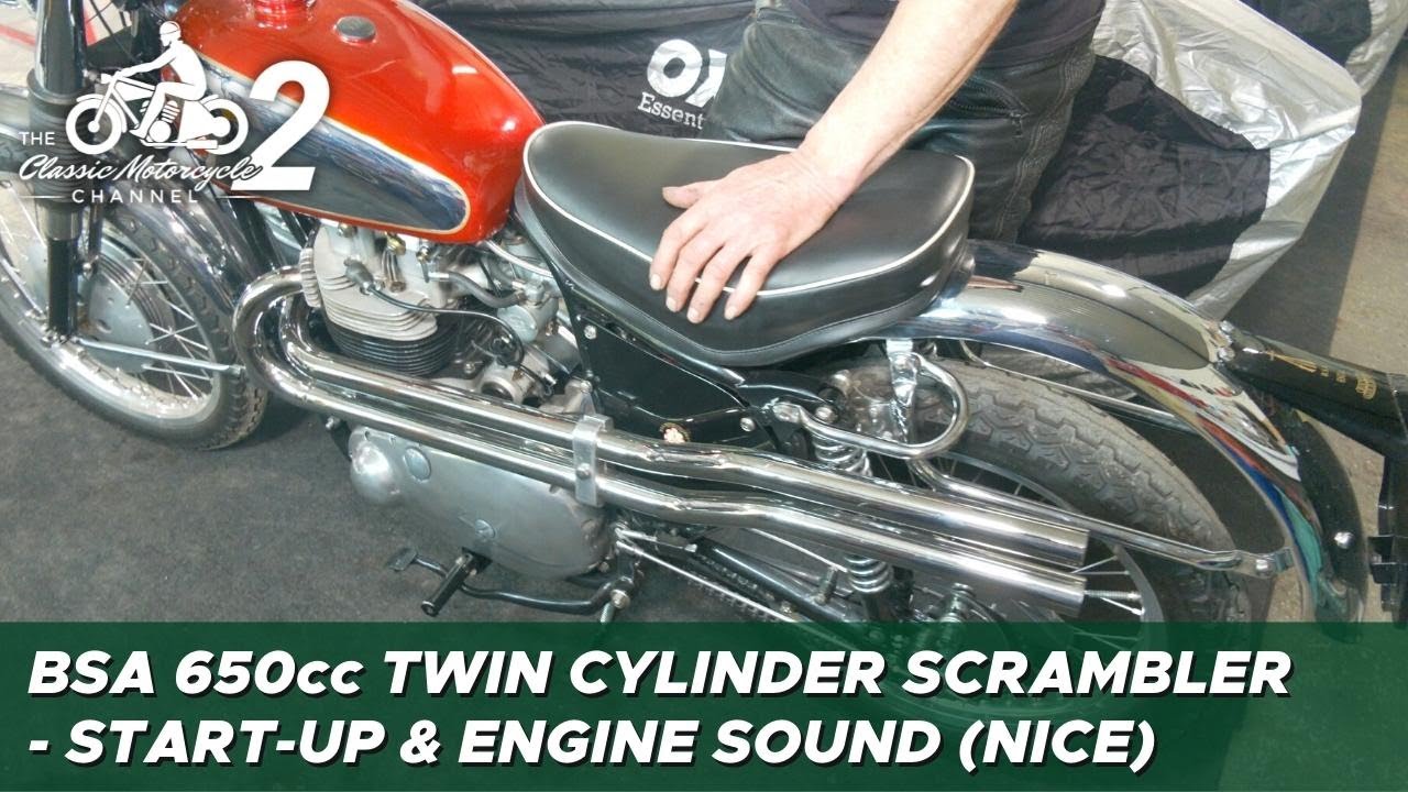 1961 BSA A10 650 Spitfire Scrambler start-up & engine sound