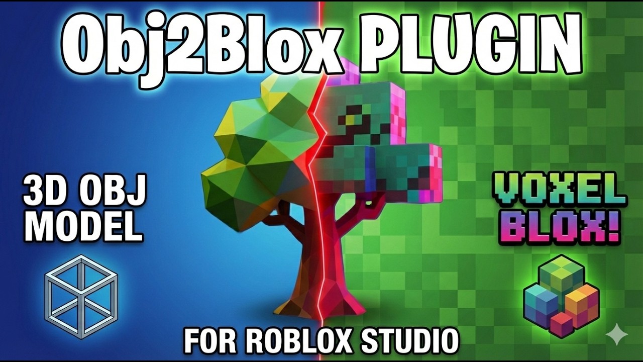 ▶ OBJ & MTL to Minecraft-Style Models | Obj2Blox Plugin