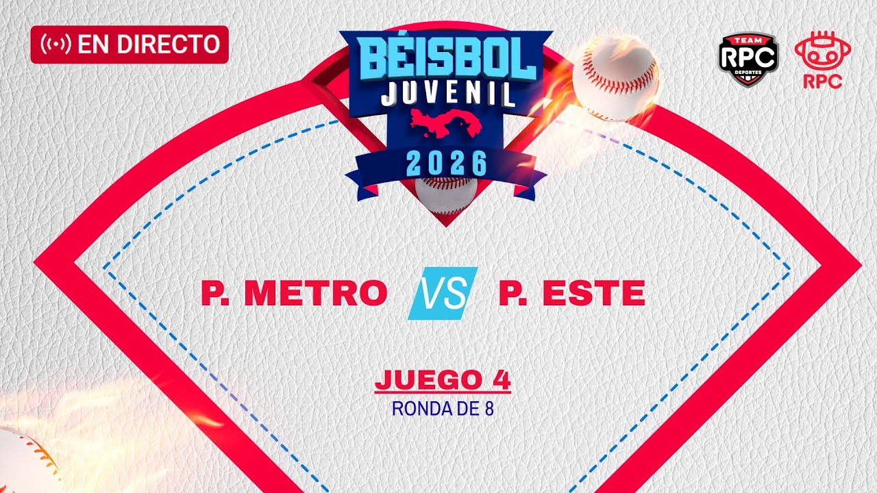 EN VIVO | BÉISBOL JUVENIL | Panamá Metro vs Panamá Este, juego 4 de la Serie de Ocho