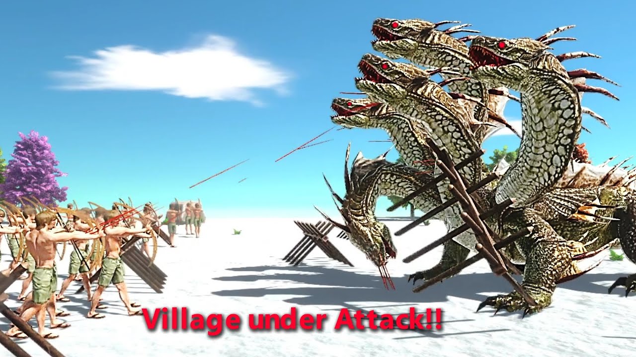 Archer vs. Hydra | Village Under Attack | Animal Revolt Battle Simulator