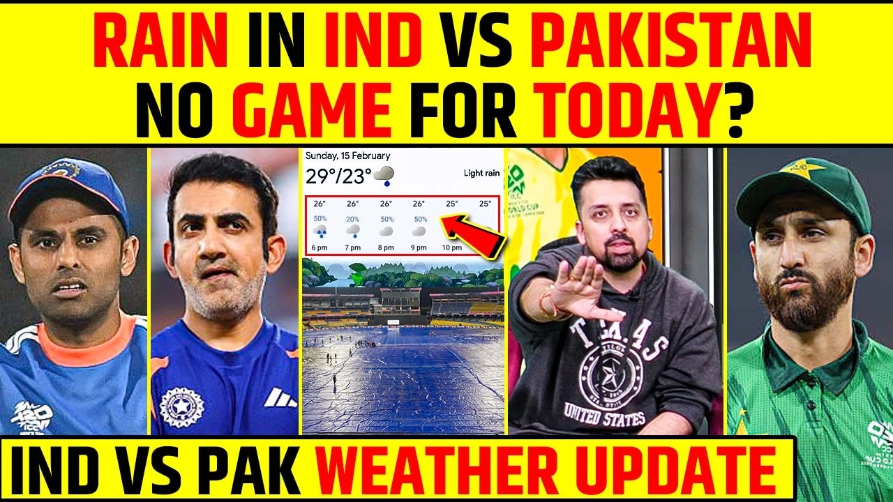 IND vs PAK Match in Danger? Rain & Weather Update #rain #indvspak #t20worldcup2026 #weatherupdate