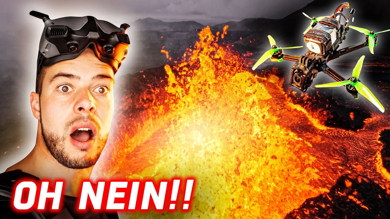 Meine FPV Drohne wurde von LAVA getroffen!! Vulkanausbruch auf Island 😳