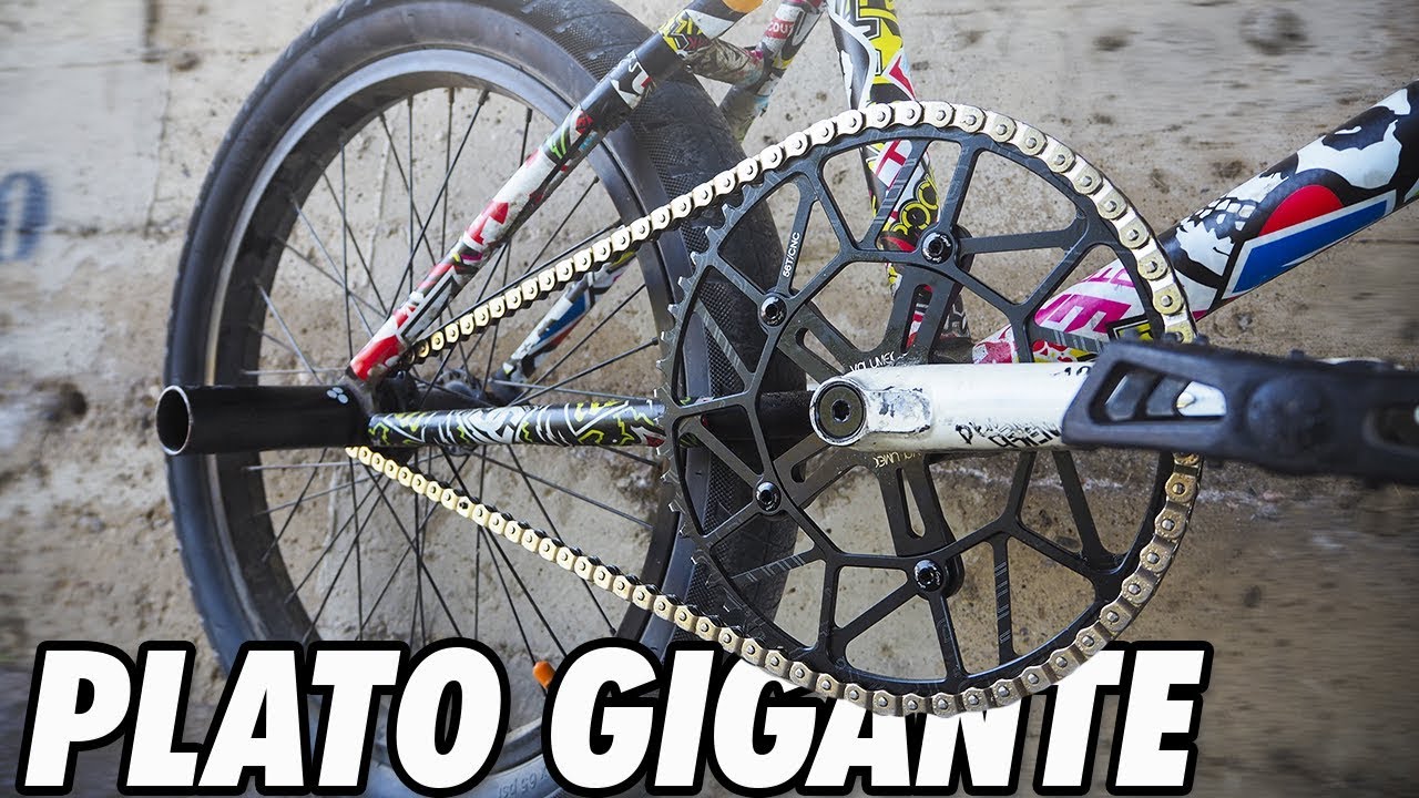 CREAMOS UNA BMX CON UN PLATO GIGANTE - Experimento