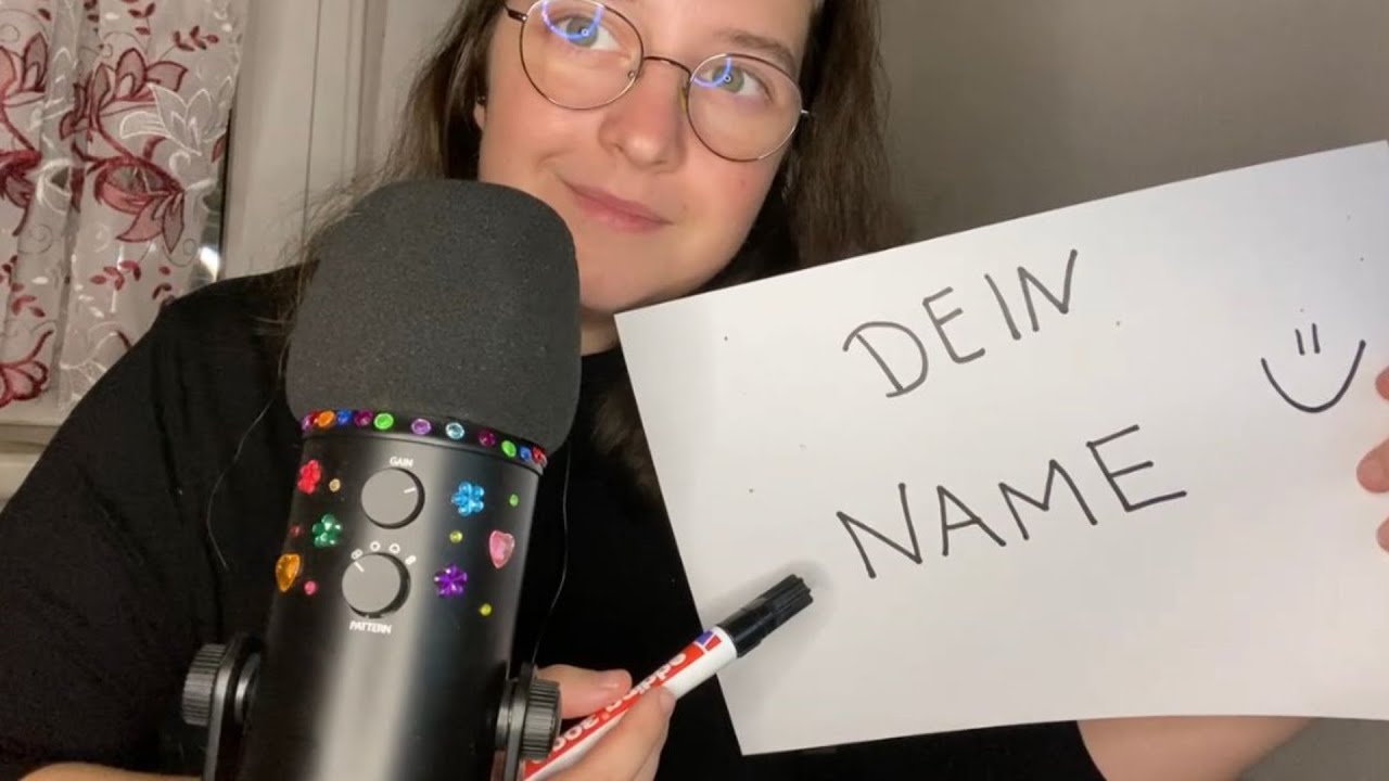 ASMR - Ich schreibe DEINEN NAMEN mit EDDING auf Papier - Edding Sounds | Jasmin ASMR