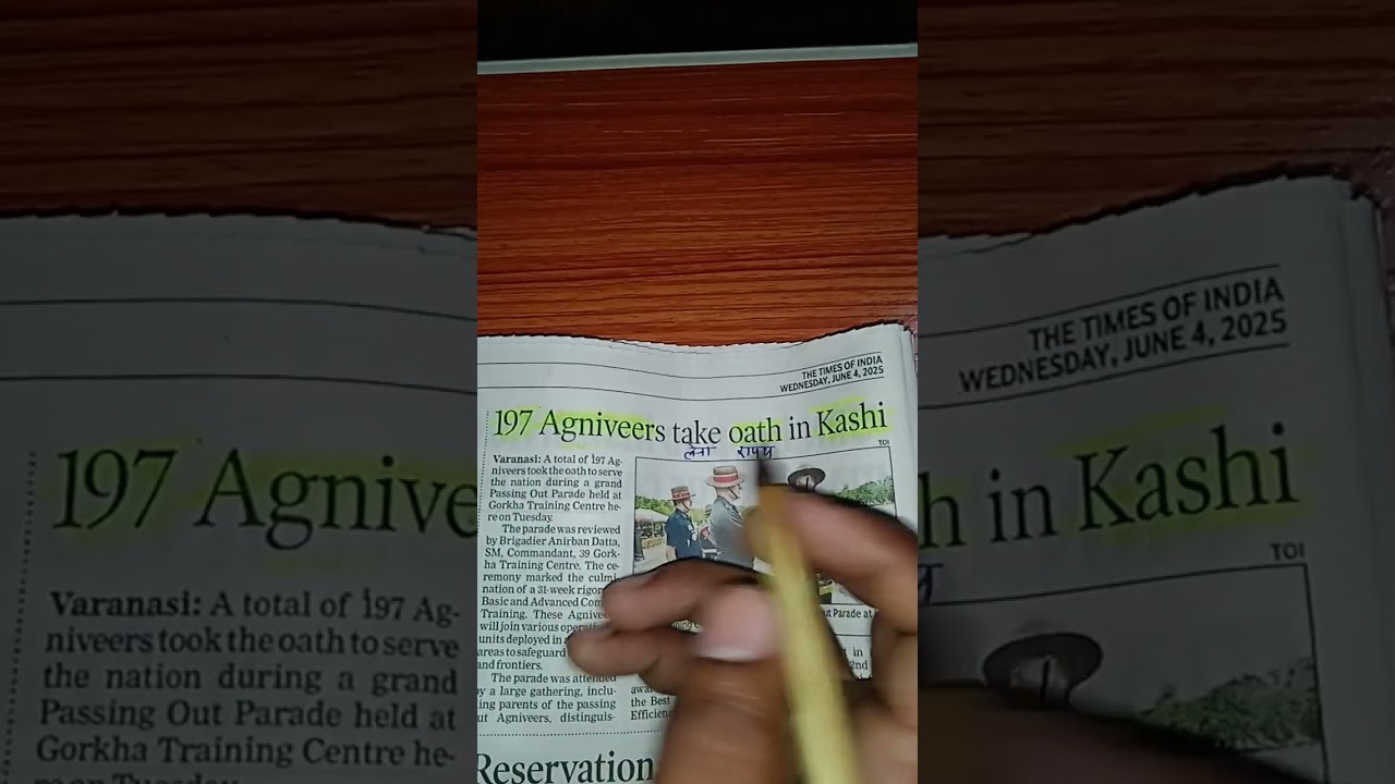 english news paper reading headlines today|| #agniveer #shorts