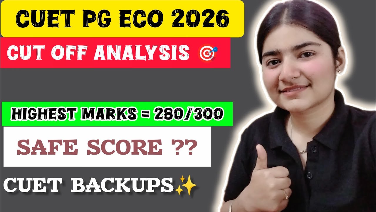 CUET PG ECO 2026 🎯 CUT OFF ANALYSIS 📈 280 is the Highest Score 🔥 #cuetpgeco #cuetpgeconomics