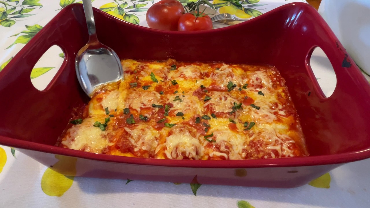 Ravioli überbacken mit Parmesan  | Rezept auf Deutsch