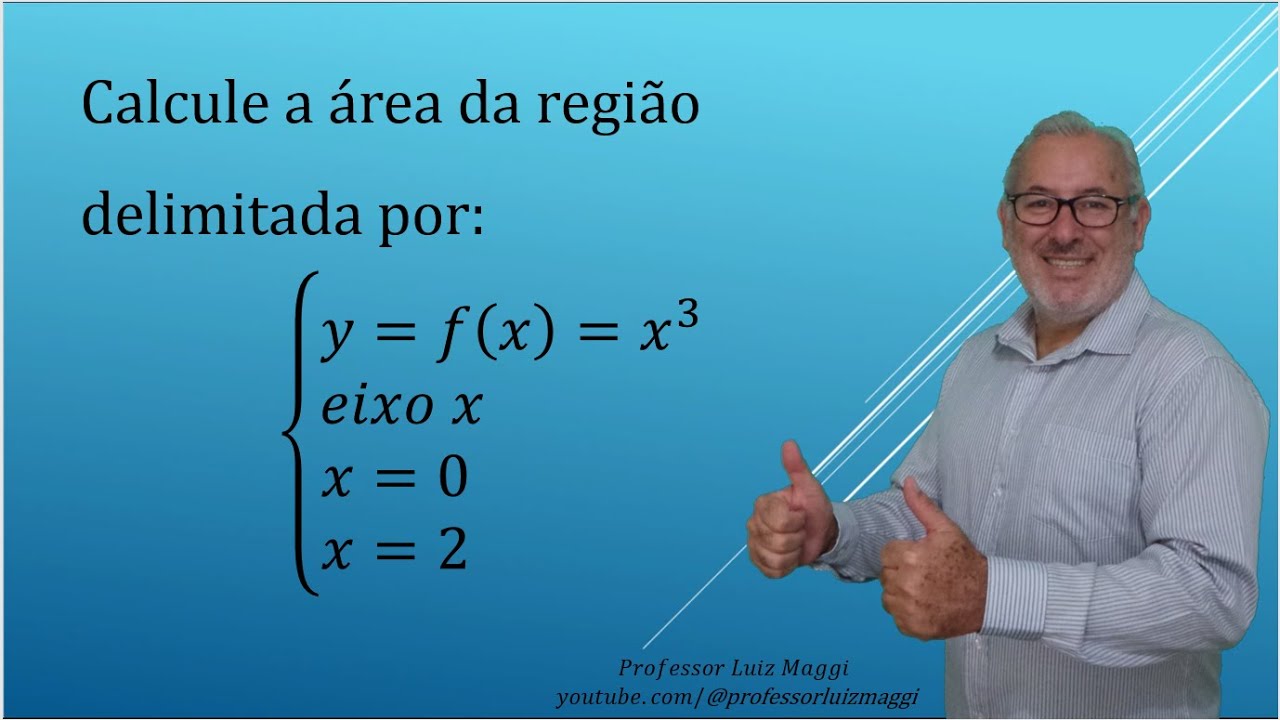 CALCULO DE ÁREA COM UMA INTEGRAL SIMPLES#professorluizmaggi