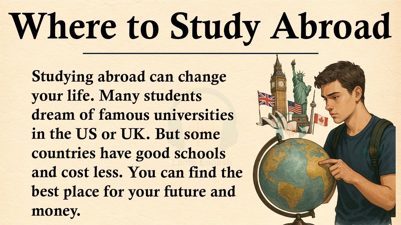 Which is the Best Country to Study Abroad || 🎓Learn English Through Story Level 3 || Graded Reader 🎧
