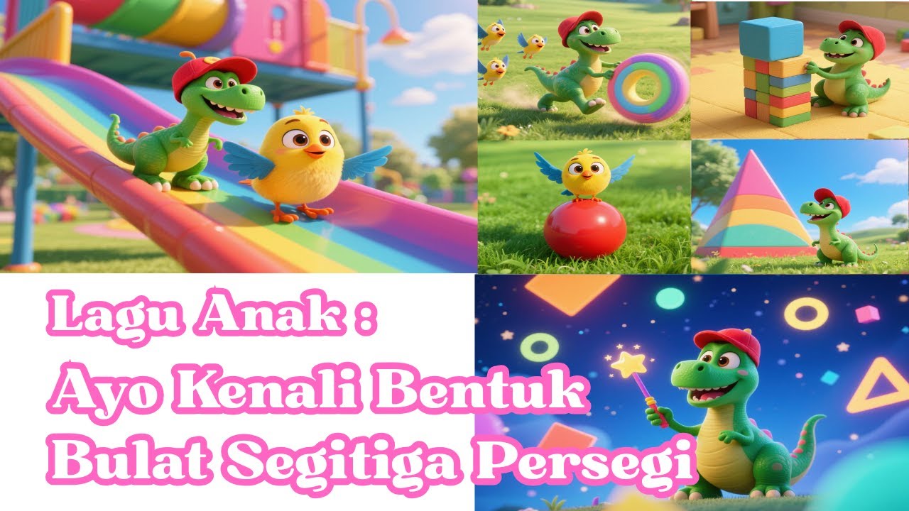 Ayo Kenali Bentuk 🔺⚪⬜ | Lagu Anak Edukatif Bulat Segitiga Persegi