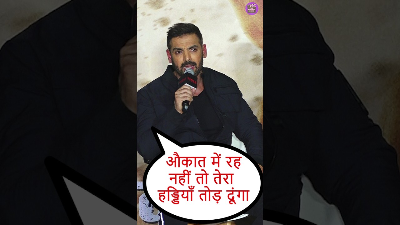 John Abraham ANGRY On Reporter at Vedaa Trailer Launch