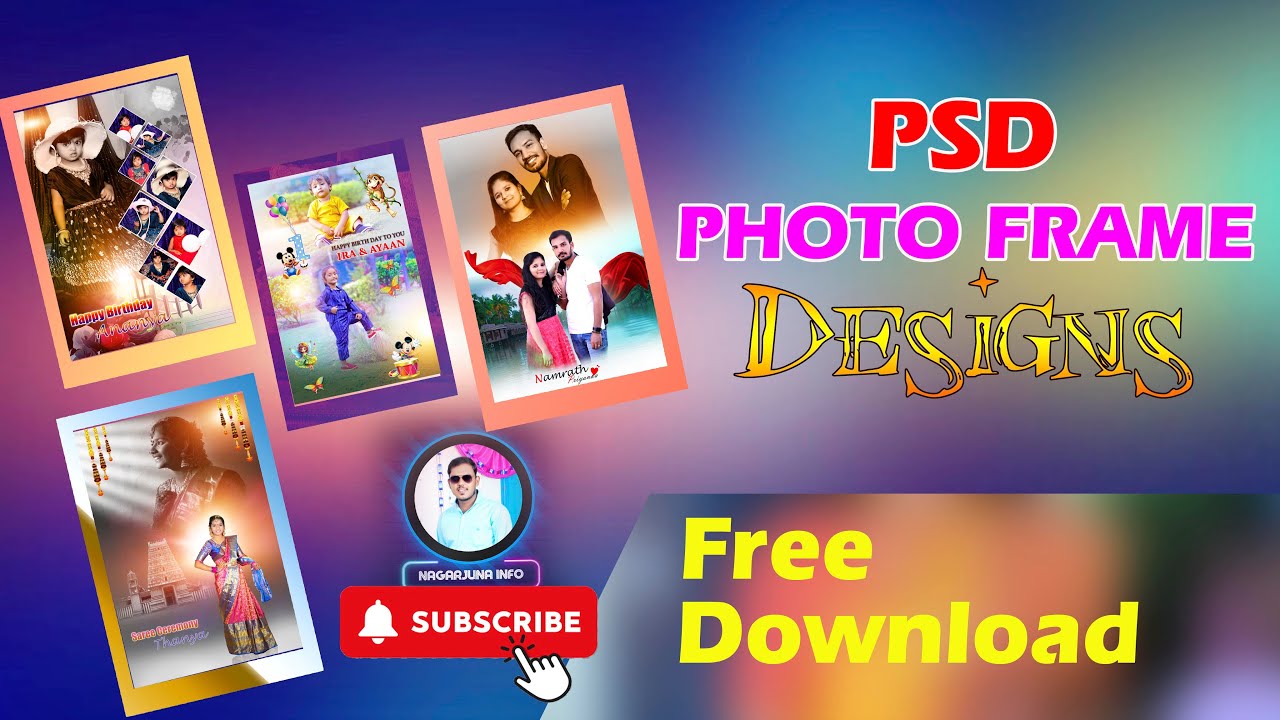 Photo Frames Designs Free Psd Download|| #Nagarjuna Info||DESIGNS TAKEN FROM HELLO CREATIONS#viral