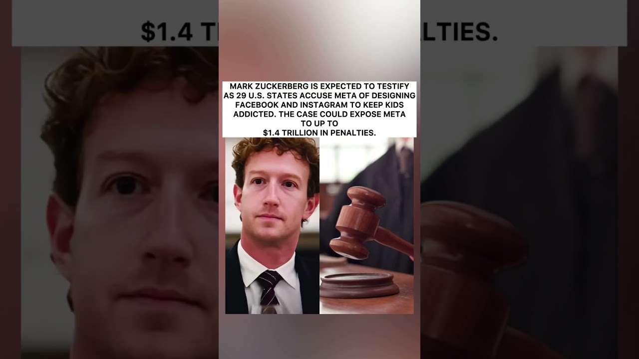 Mark Zuckerberg Faces $1.4 Trillion Meta Trial Over Kids&rsquo; Social Media Use #trending #zuckerburg