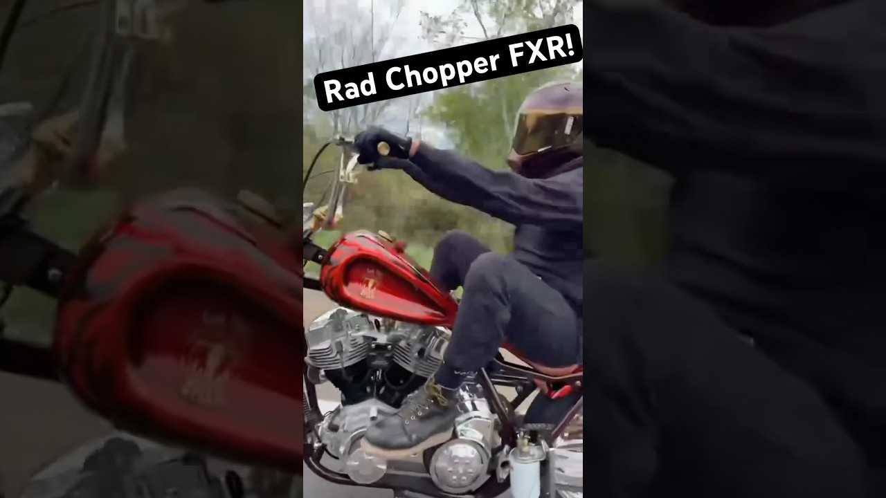 Rad Chopper FXR wearing our Wind Breaker Stealths! 🔥