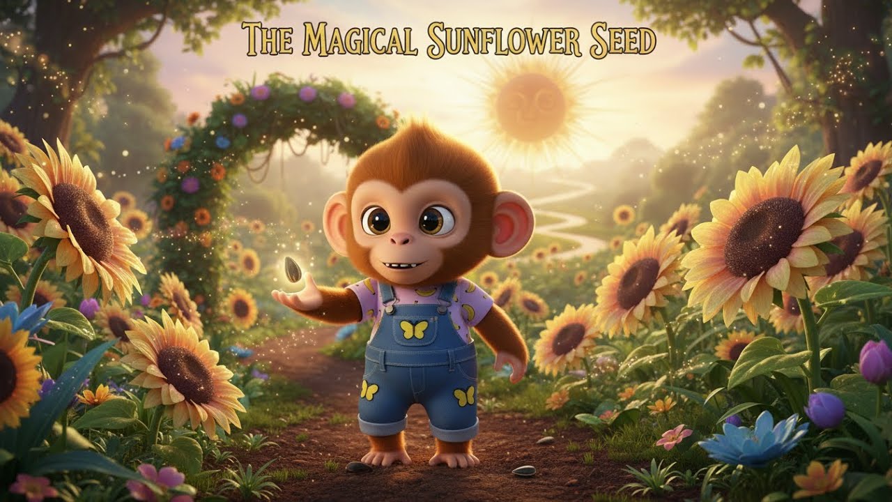 MONKEY CARTOON THE MAGICAL SUNFLOWER SEED