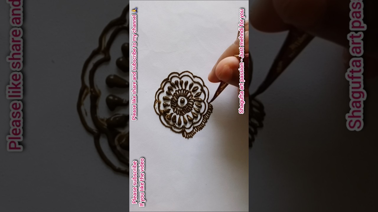Basic Flower Mehndi Design Big New Simple Quick #youtubeshorts #shorts #trending #viral #mehndi #art