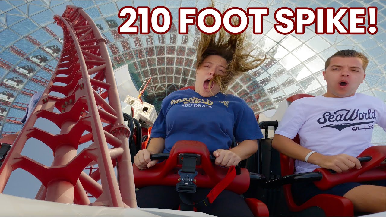 This Roller Coaster Launches You Out of a Building! Turbo Track at Ferrari World Abu Dhabi