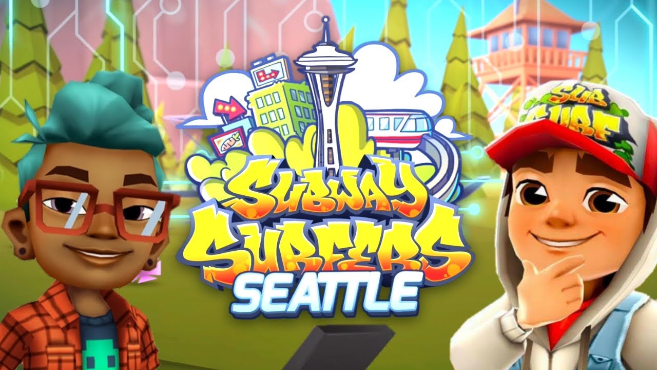 SUBWAY SURFERS SEATTLE : JUMPING IN THE SKY! # (ANDROID,D1)