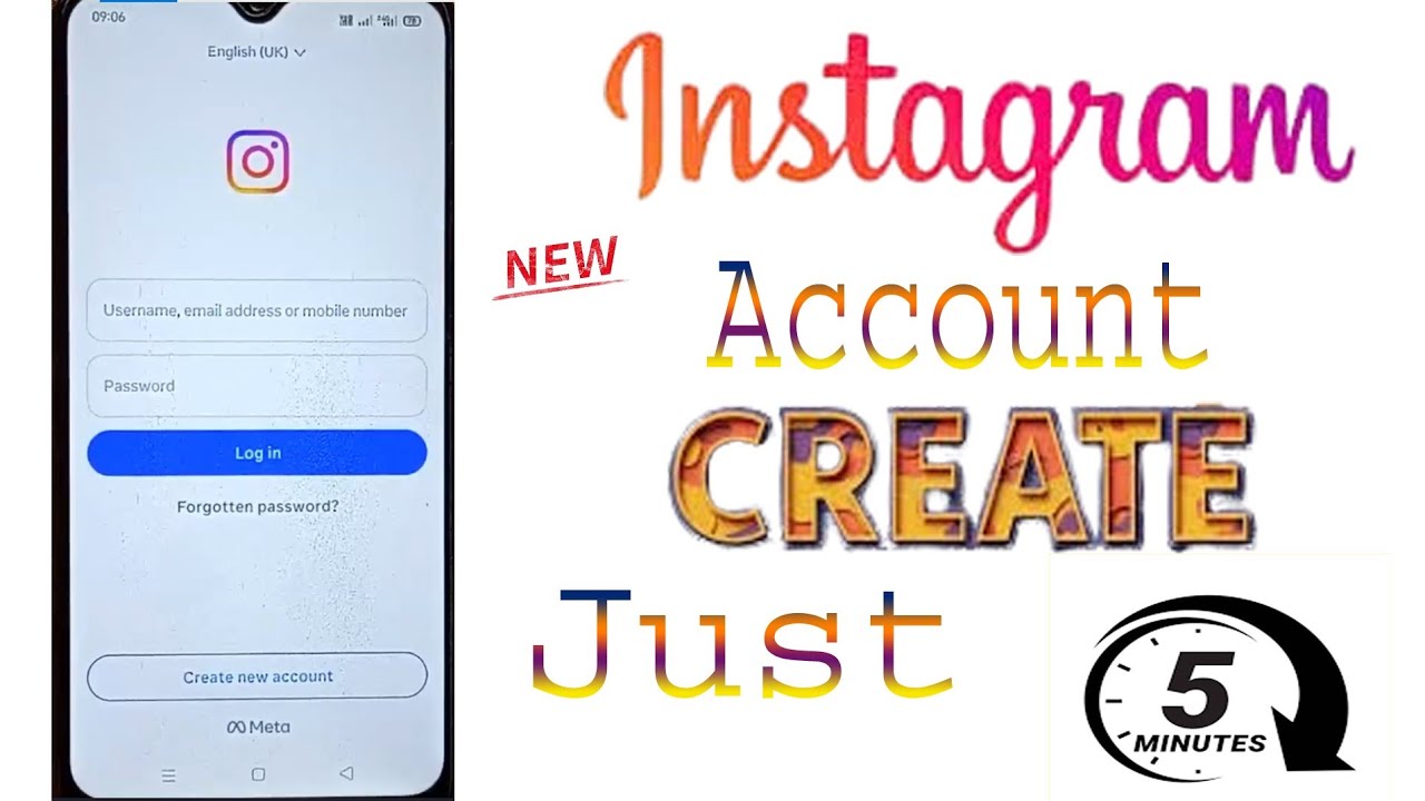 How to create instagram account.