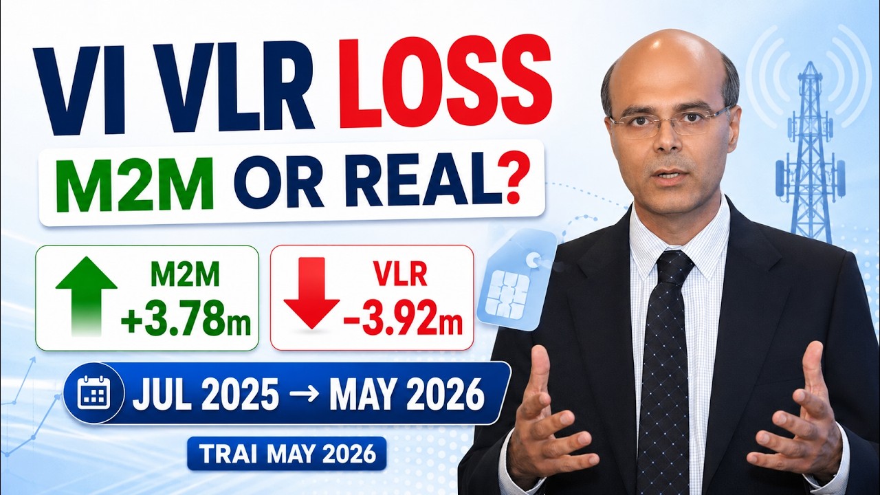 Did M2M Hide Vi&rsquo;s Real Subscriber Loss? HLR vs VLR Explained | TRAI May 2026