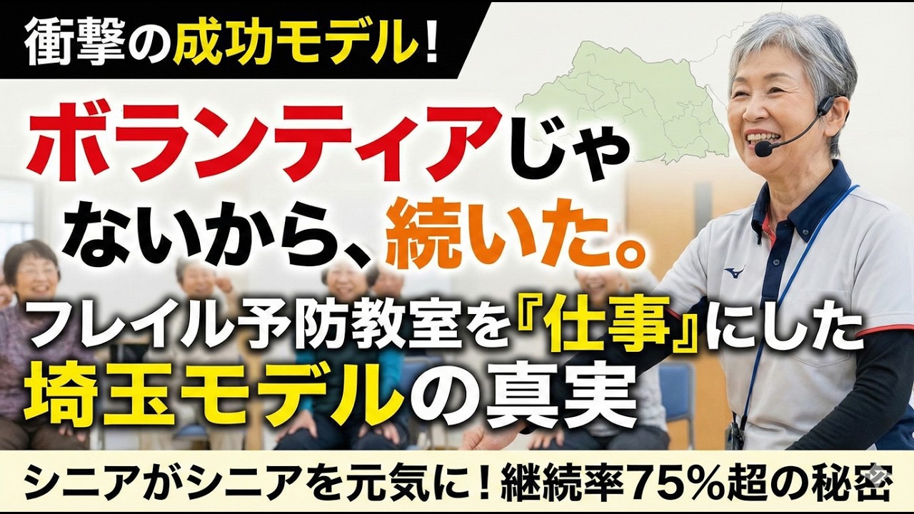 ボランティアじゃないから続いた🌱フレイル予防教室を「仕事」にした埼玉モデルの真実
