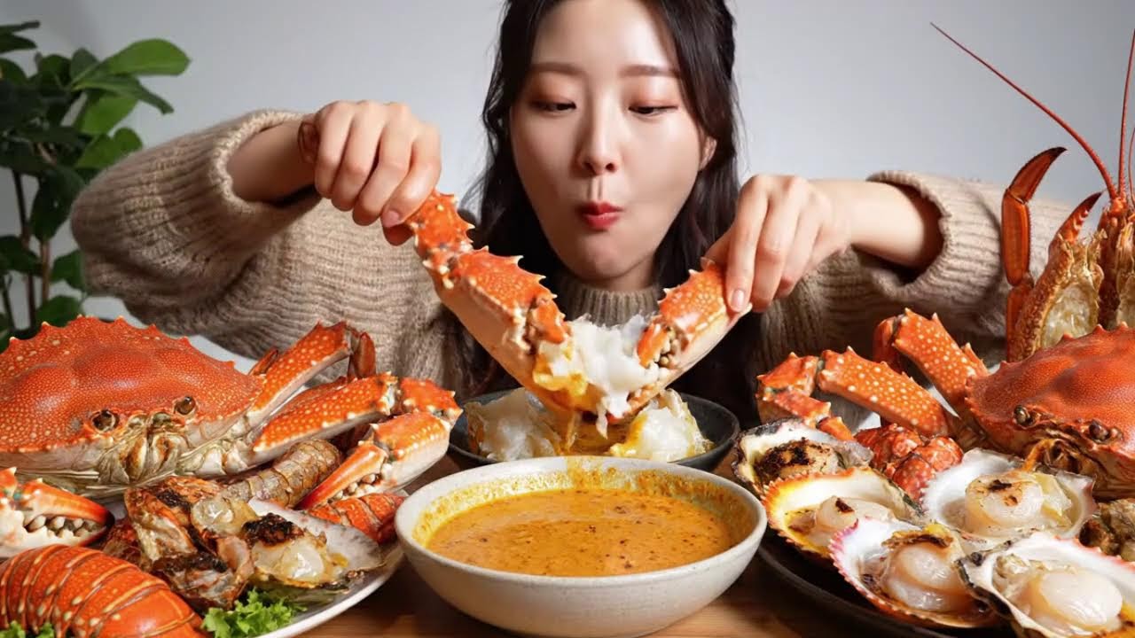 ASMR MUKBANG 🔥🔥 Korean Woman MUKBANG SEAFOOD | King Crab #ASMR #mukbanginternational