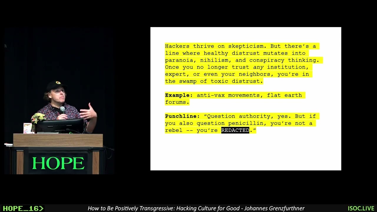 HOPE_16 (2025): Как быть позитивно трансгрессивным: Взлом культуры во благо