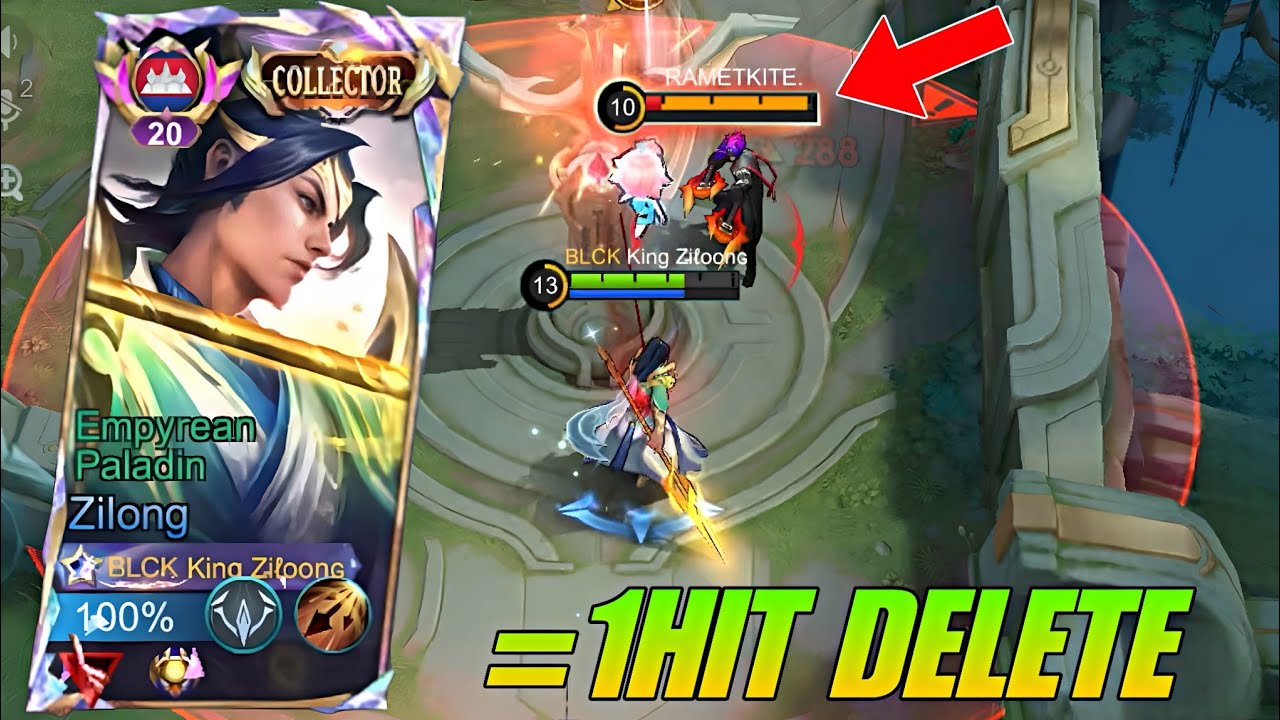 WTF DMG!! I FINALLY FOUND TOP CAMBODIA ZILONG 1HIT SHOT BUILD AND EMBLEM💀 ~ MLBB
