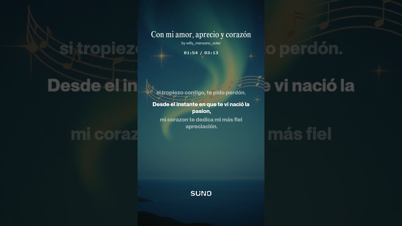 Con mi amor, aprecio y corazón