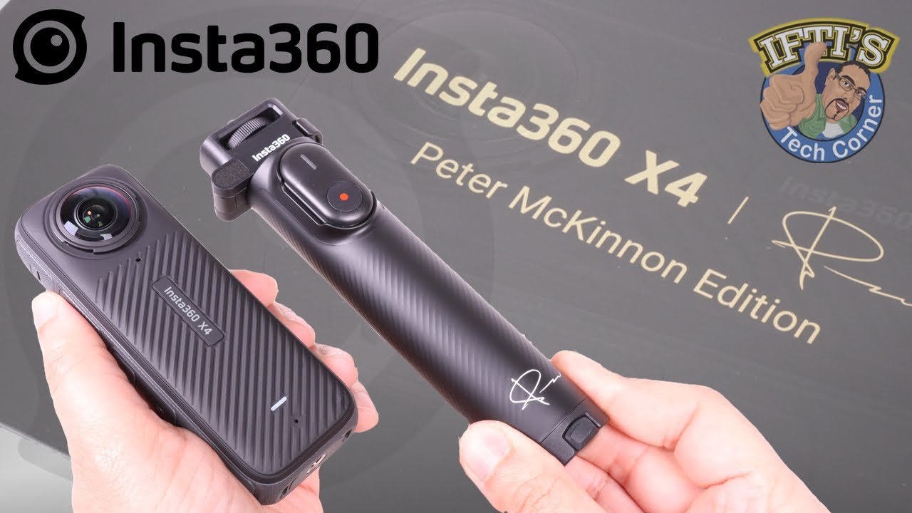 Insta360 X4 Peter McKinnon Edition with NEW 2-in-1 Foldable Selfie Stick & Mini Remote!