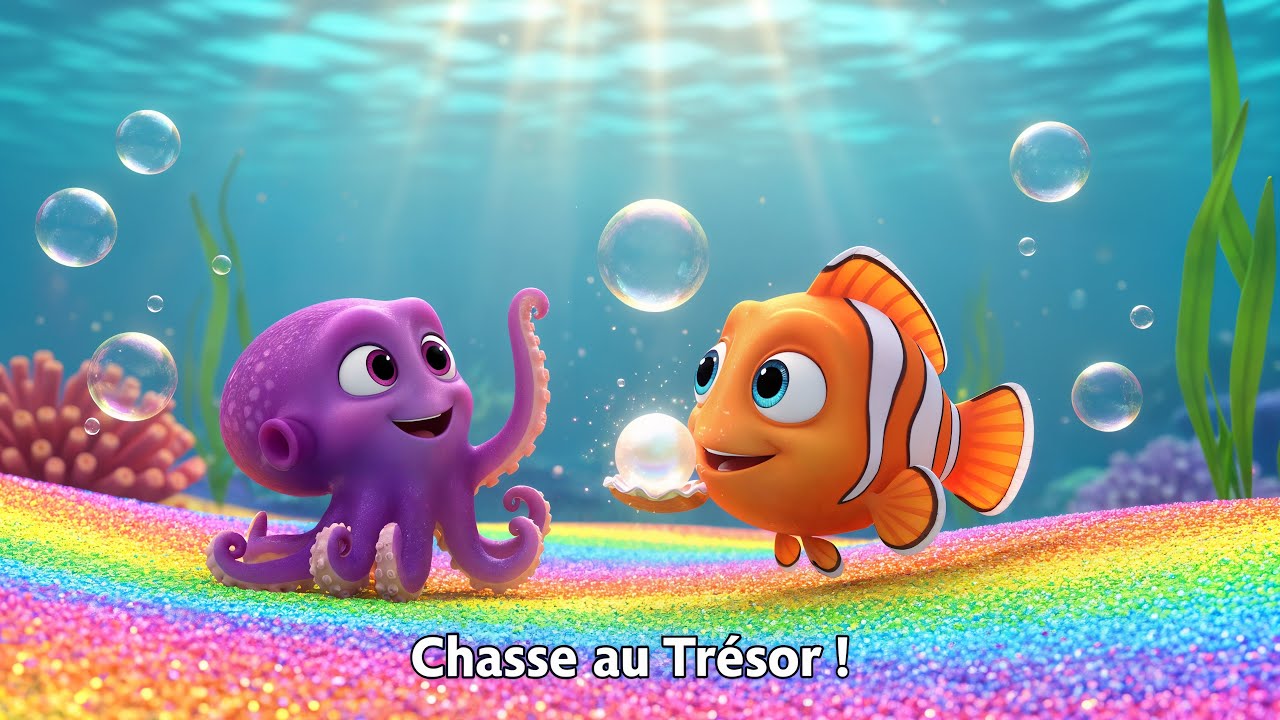 “Chasse au Trésor Arc-en-Ciel — Fun 3D Sous-Marin !”