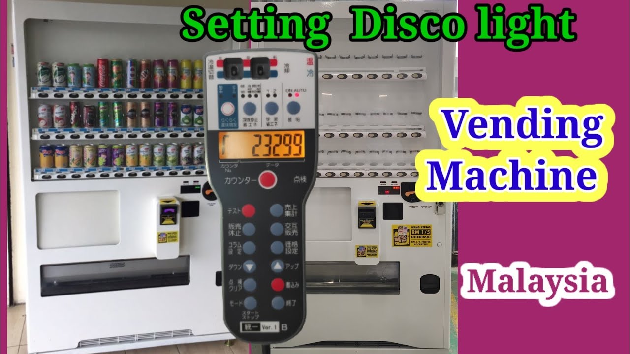 How to setting disco light vending machine fuji. ..