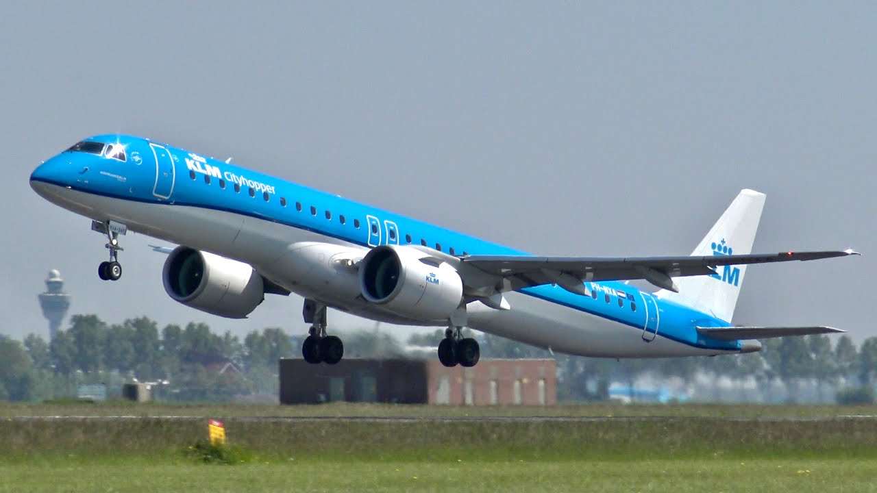 [4K] All 4 NEW KLM E195-E2 landing & take-off | Amsterdam Airport Schiphol Plane Spotting