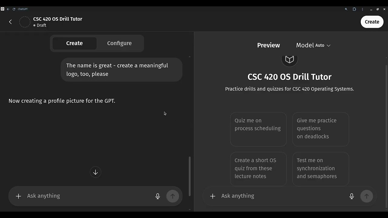 How to create a custom GPT tutor