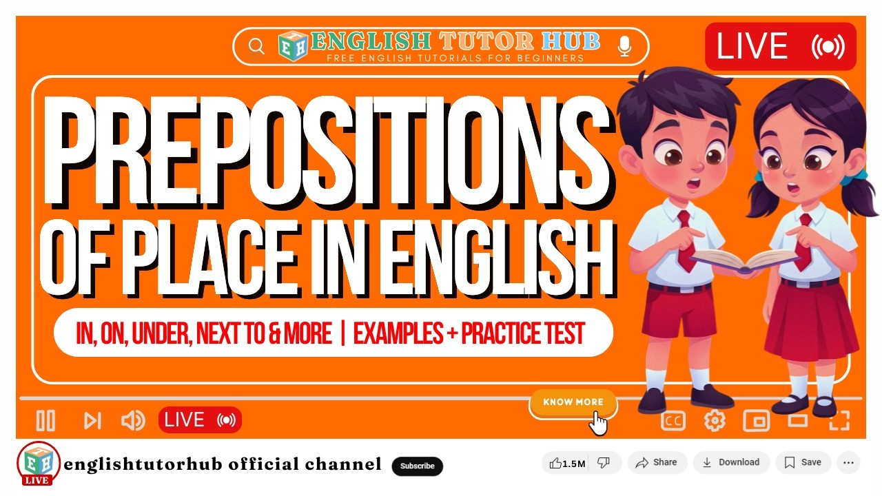 Prepositions of Place in English (In, On, Under, Next to & More) | Examples + Practice Test