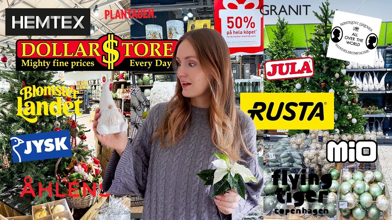 Stor JULSHOPPING vlogg!! (dollarstore, rusta, hemtex, H&M home & mycket mer)