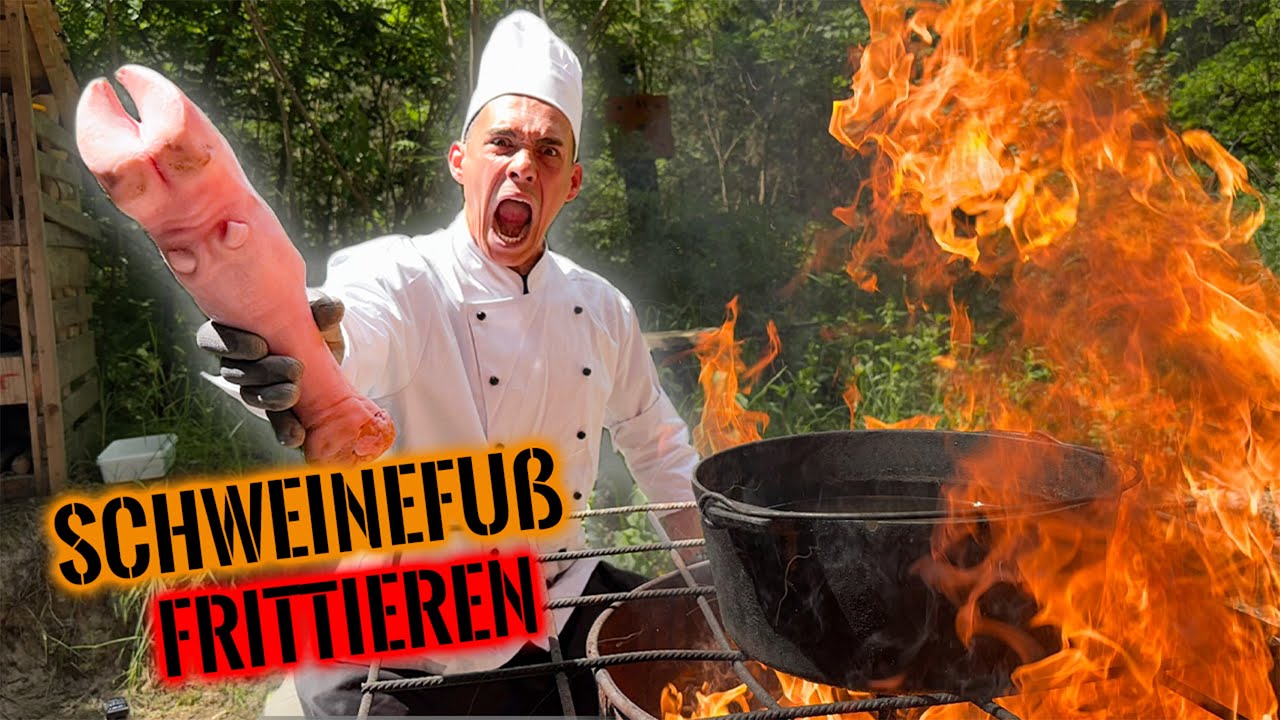 SCHWEINEFUß, RINDERLEBER & GEFRORENE EIER frittieren! | Survival Mattin & Brian