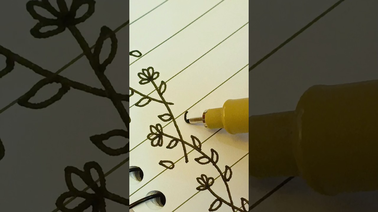 Floral Frame idea for bullet journal 🌻